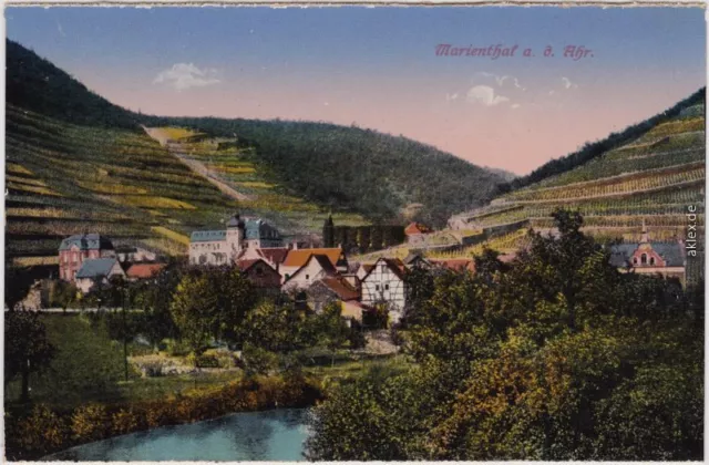 Marienthal (Ahr)-Bad Neuenahr-Ahrweiler Blick auf die Stadt 1914 2