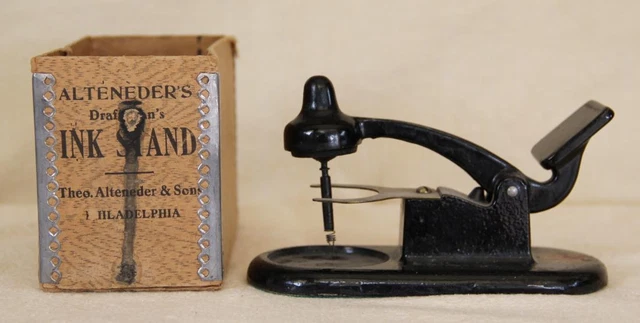 1900s Alteneder's Draftman's Ink Stand w Part of Original Box - Architect Tool