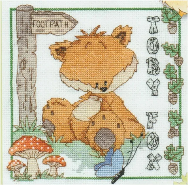 Super Cute Toby The Fox Woodland Folk DMC Cross Stitch Ex Kit Pattern