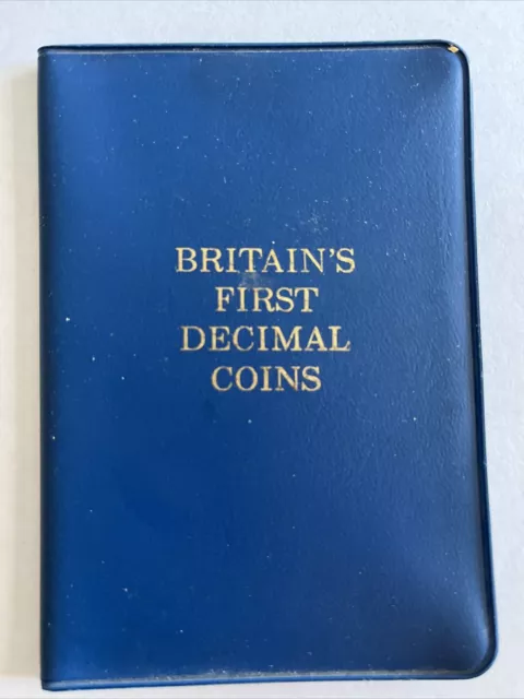 Britains First Decimal Coin Set Of Uncirculated Coins In Wallet