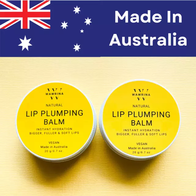 2 PACK Natural Lip Plumper Balm for Bigger Fuller Hydrated Lips Instantly - 40ml