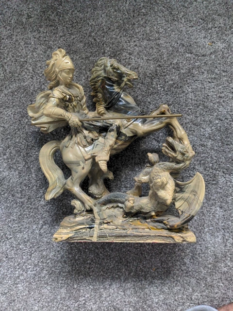 STATUE OF SAINT George and the dragon. G. Ruggeri £12.00 - PicClick UK