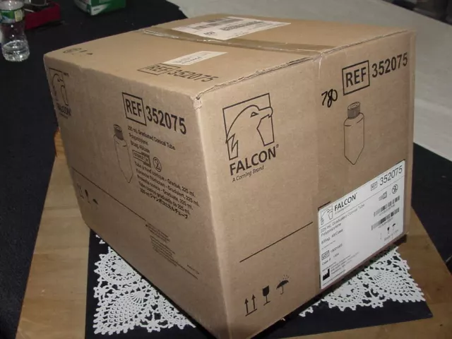 Falcon 352075 225 ml, Graduated Conical Tube Polypropylene 48/Case, Sealed Box!
