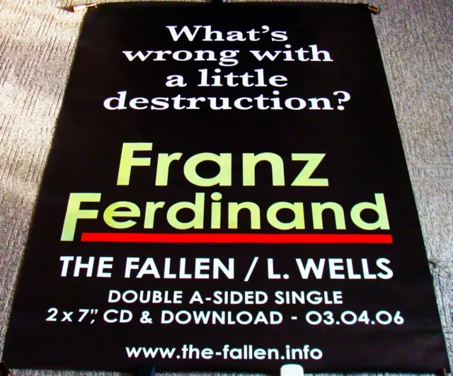 Franz Ferdinand Superb U.k. Record Company Promo Poster 'The Fallen' Single 2006