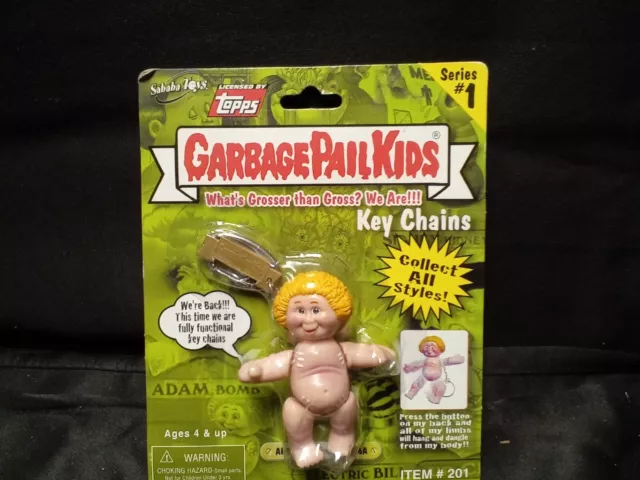 Topps Sababa Toys GARBAGE PAIL KIDS Series #1 Key Chains Art Apart Busted Bob