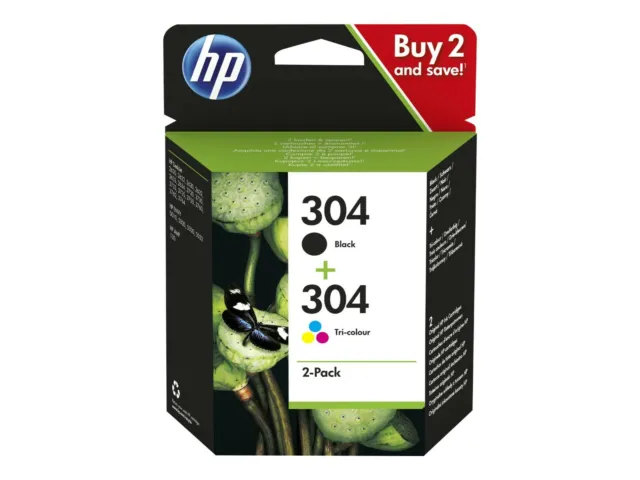 HP Deskjet Original 304 Multipack (schwarz und Farbe) #9-PCS5223550