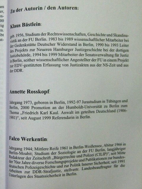 ROSSKOPF FRIEDRICH KARL Kaul Waldheimer Prozesse Bästlein Nazi