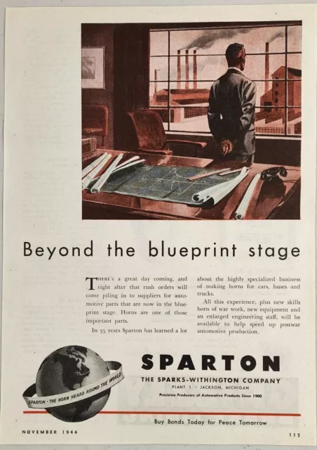 1944 Print Ad Sparton Horns for Cars,Buses & Trucks Sparks-Withington Jackson,MI