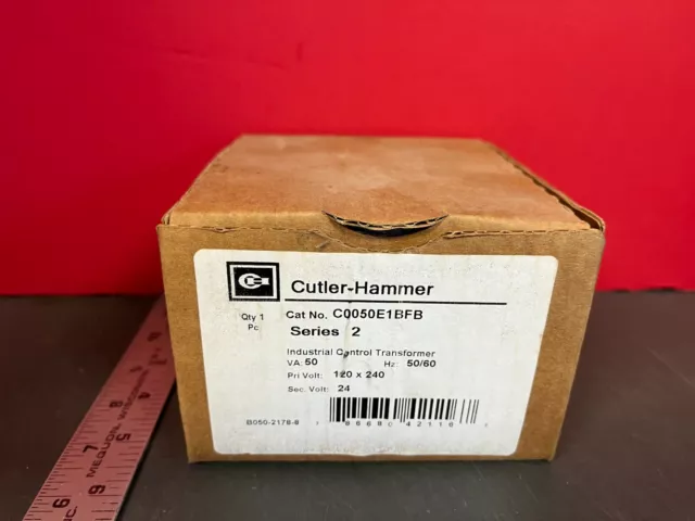 CUTLER-HAMMER C0050E1BFB- INDUSTRIAL CONTROL TRANSFORMER, 50 VA, 50/60Hz