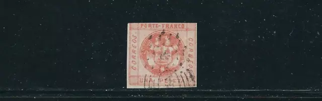 Pérou 1858 1 Peseta (Scott 4) F D'Occasion