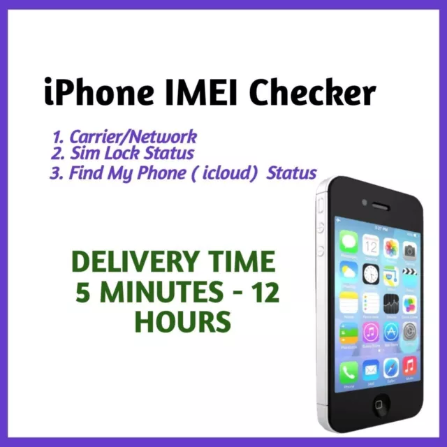 INSTANT iPhone iPad IMEI CHECK NETWORK CARRIER MODEL ICLOUD BLACKLIST FMI 2