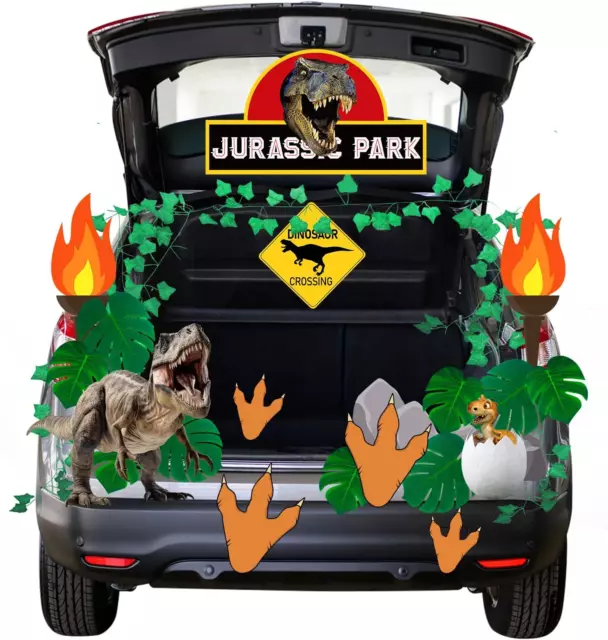 HALLOWEEN TRUNK OR Treat Dinosaur Jungle Car Decorations Kit $39.99 ...
