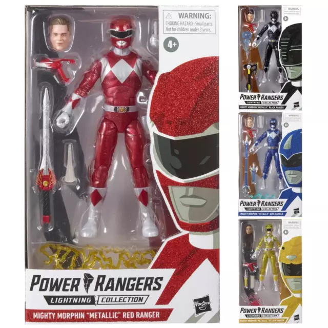 Power Rangers Action Figure Metallic Lightning Collection Swappable Heads 15cm