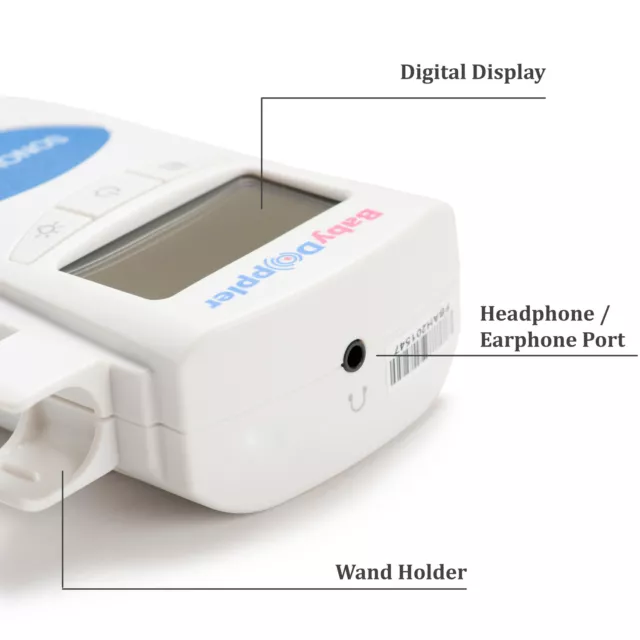 UK Sonoline B Fetal Doppler 3MHz Probe, Baby Heart Monitor, Backlight LCD, GeL 2