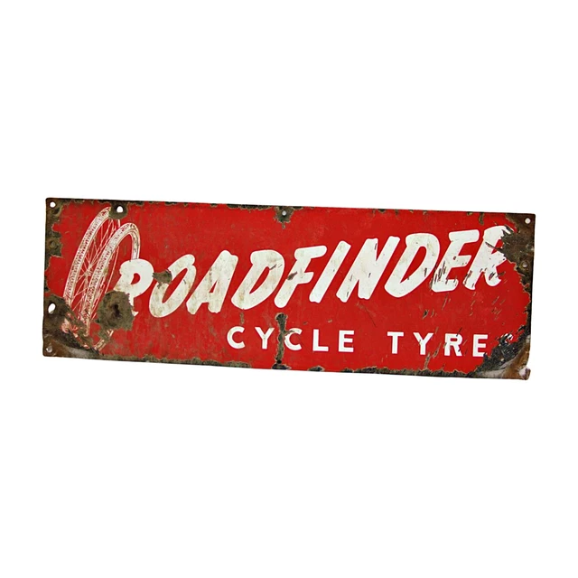 Panneau D'Autoroute Original En Porcelaine - Calife 35" X 28" - Thème Vélos Motorisés