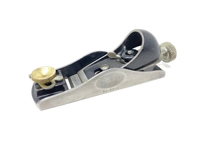 Vintage Stanley No. 60-1/2 Low Angle Adjustable Mouth Block Plane Excellent Con!