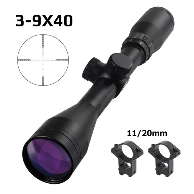 3-9x40NG Hunting Riflescope Optical Scope 1/4 MOA Airsoft Sniper Rifle Scopes