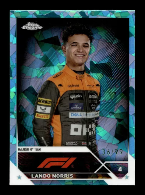 Topps Lando Norris Aqua Portrait Refractor /99 Chrome Sapphire Formula 1 2023