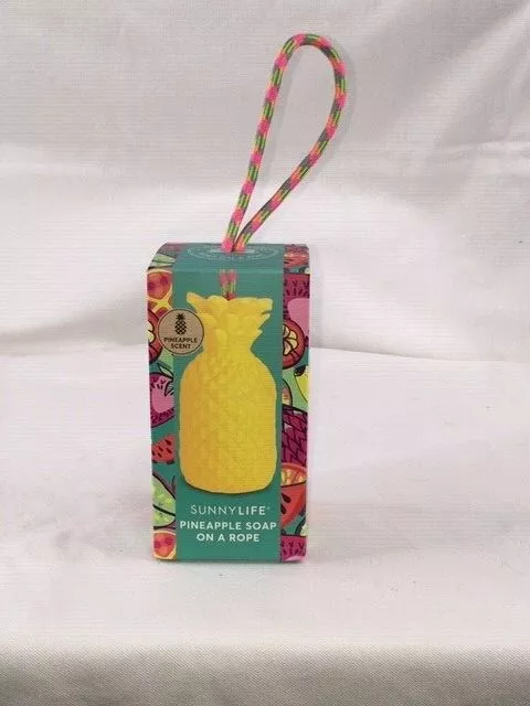 NIB Pineapple Soap On A Rope - 225g - Sunnylife