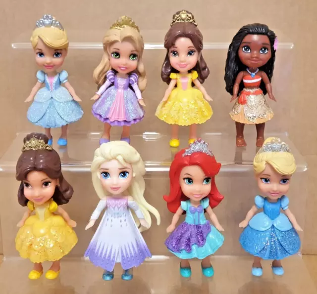 Disney Princess 3.5" Poseable Mini Toddler Dolls x8
