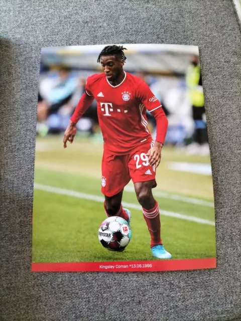Kingsley Coman FC Bayern München Kalenderfoto  Unsigniert Jahr 2021