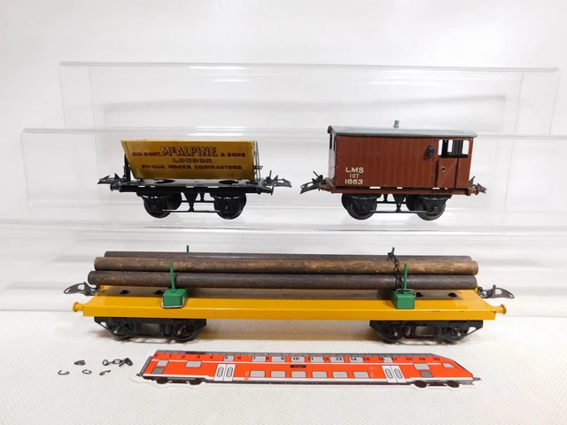MECCANO HORNBY 3 Wagons de marchandises N°701-702-718 TBE dans leur
