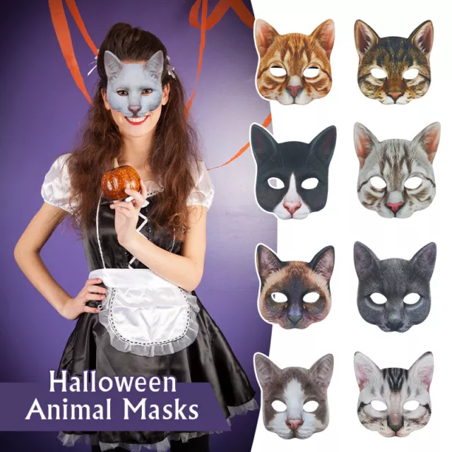 Halloween 3D Tiger Pig Animal Half Face Mask Masquerade Ball Party