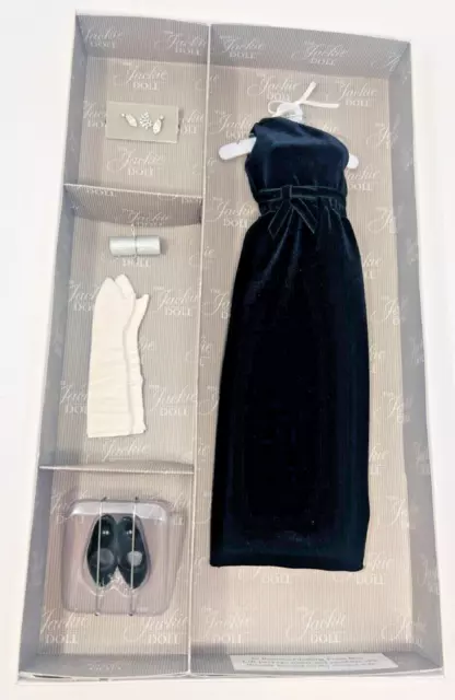 Franklin Mint Jakie Kennedy Doll Clothes Black Velvet Evening Gown & Accessories 2