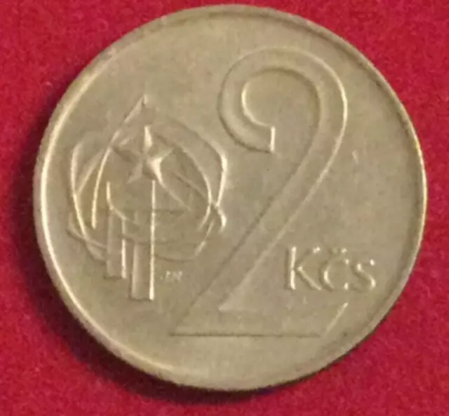Münze Tschechoslowakei 2 Tschechoslowakische Kronen - 1989