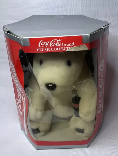 Coca-Cola Brand Plush Collection Polar Bear w/Coke Bottle In Original Box 1993
