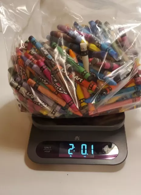 1 lb Used Crayons Mixed Colors Broken/Whole Bulk Lot Art/Melting Crafts