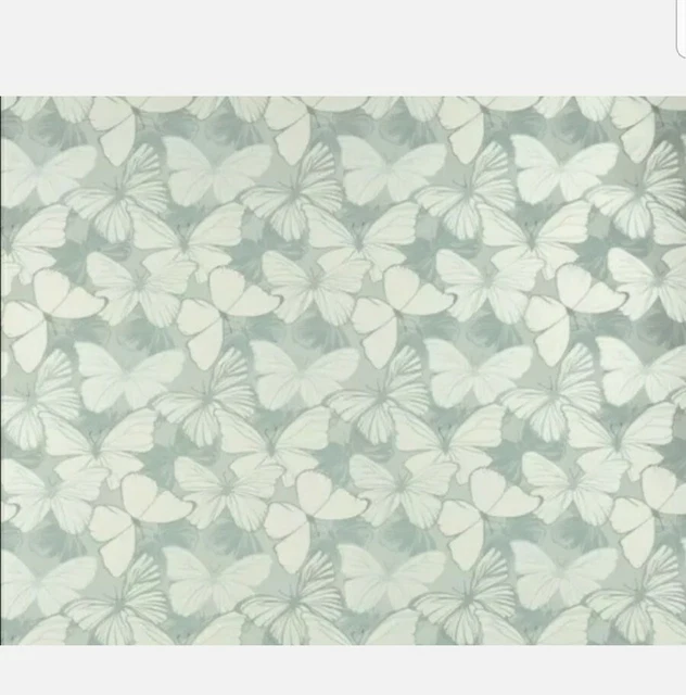 Laura Ashley Butterfly Garden Wallpaper Duck Egg Blue W098320-A/1 per roll