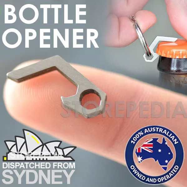 Beer Bottle Opener Mini Keychain Key Ring Titanium Alloy Stainless Pockets kit
