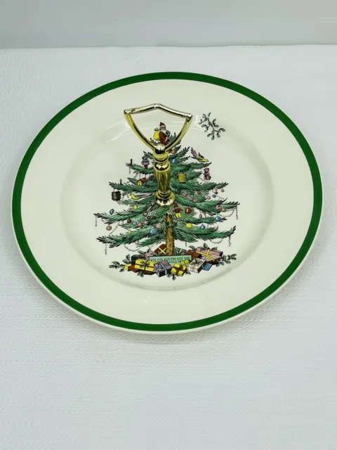 SPODE England CHRISTMAS TREE  Handled Single  Serving Plate  England