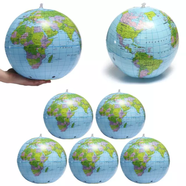 40Cm Large Inflatable Ball World Globe Earth Map Blow Atlas Educational Toys X7