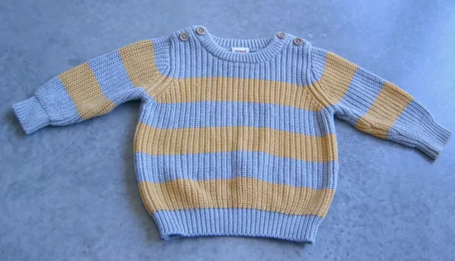 Seed Heritage Baby Boys Cotton Knit Striped Jumper Sz 3 - 6 Months (00)