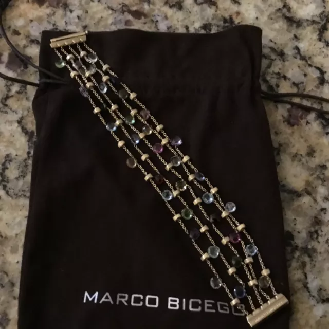 Marco Bicego Paradise Collection 18KT Yellow Gold Mixed Five Strand Bracelet Marco Bicego Paradise Collection 18KT Yellow Gold Mixed Five Strand Bracelet