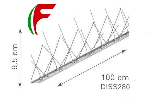 25 T DISSUASORI INOX 60 spilli per x piccioni volatili uccelli colobi