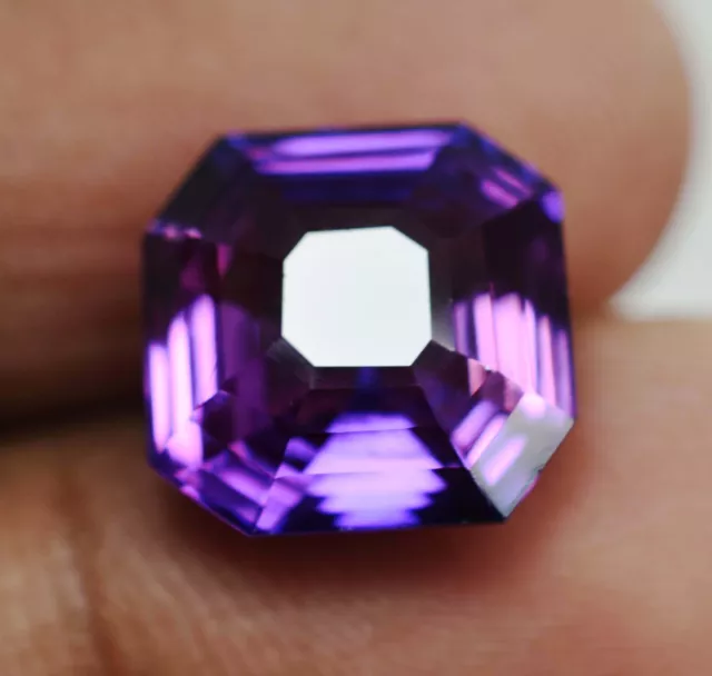 8 Ct Natural Purple Tanzanite Extremely Rare Square Cut Certified Loose Gemstone