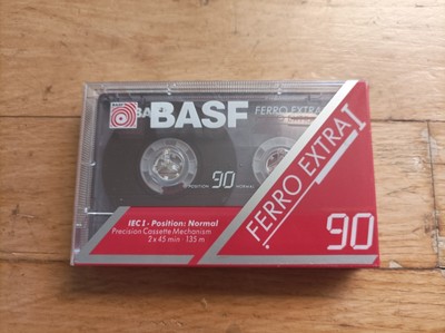 Cassette audio vierges BASF 90 ferro extra I sous blister Audio Cassette Tape 