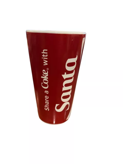 Coca Cola "Share A Coke With Santa" Mug Soda Drink Coffee Cup Red Christmas 16oz