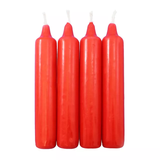 4 bougies de l'Avent rouge, 80 mm