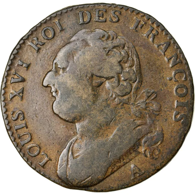 [#855899] Münze, Frankreich, 12 deniers françois, 12 Deniers, 1791, Paris, S+, B