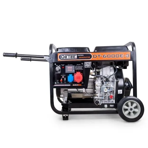 DeTec. Dieselgenerator 3-Phasen 5,5kW 400V Diesel Stromerzeuger Starkstrom 380V