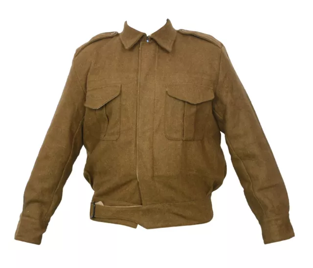 WW2 British 37 Pattern Battle Dress Uniform Wool Tunic (Medium - 40") Repro G128