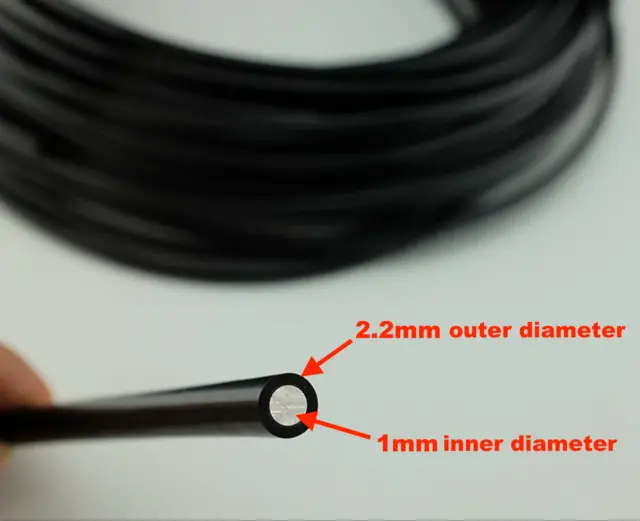 Fibre optic lighting cable in 1mm / 2.2mm black PVC waterproof DIY,   Sensory