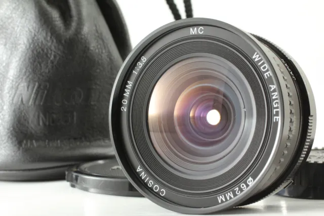 [Casi como nuevo] Lente gran angular Cosina MC 20 mm f3,8 para montaje Nikon F de JAPÓN