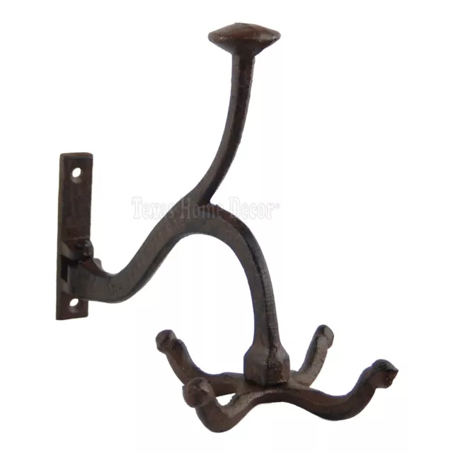 Rotating Wall Hook Coat Rack Hat Spinning Key Holder Antique Style Cast Iron 3