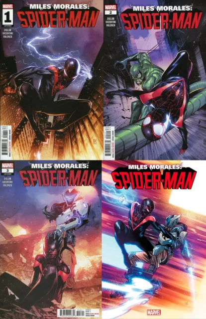 Miles Morales Spider-Man 1 2 3 &4 Nm Cover A Set 2023 Marvel Comics