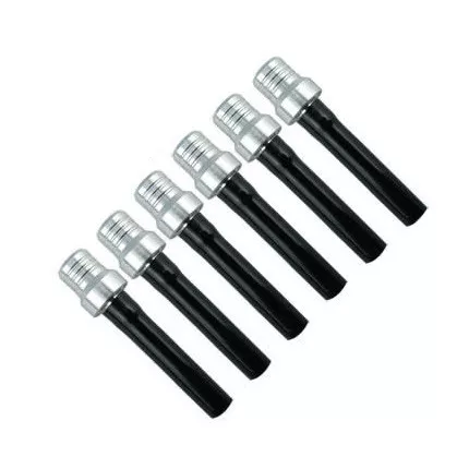 6pcs Silver Gas Fuel Cap Valve Vent Breather Hose Black Tube Dirt Bike Tank